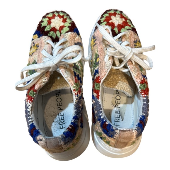 Free People Catch Me If You Can Women’s Crochet Sneakers SZ 37=6.5 - Picture 2 of 12